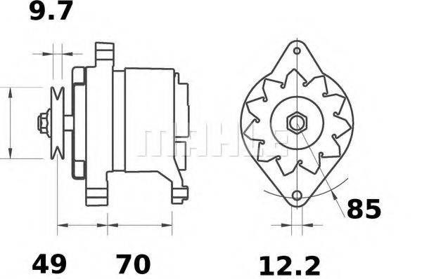 MAHLE ORIGINAL MG156 Генератор