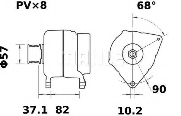 MAHLE ORIGINAL MG132 Генератор