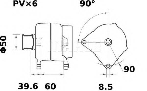 MAHLE ORIGINAL MG26 Генератор