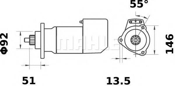 MAHLE ORIGINAL MS586 Стартер