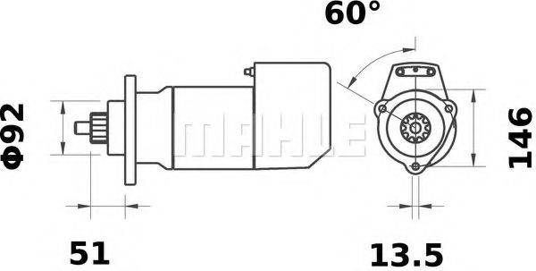 MAHLE ORIGINAL MS560 Стартер