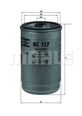 MAHLE ORIGINAL KC117 Паливний фільтр