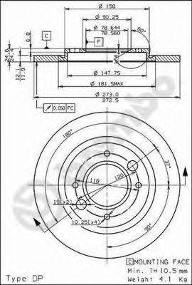 BRECO BS7124 гальмівний диск