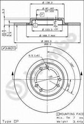 BRECO BS7163 гальмівний диск