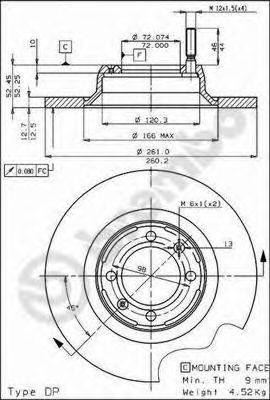 BRECO BS7248 гальмівний диск