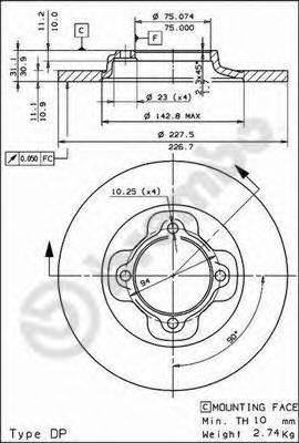 BRECO BS7269 гальмівний диск