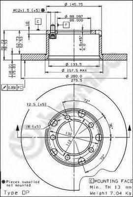 BRECO BS7272 гальмівний диск