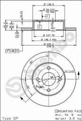 BRECO BS7300 гальмівний диск