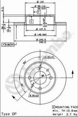 BRECO BS7328 гальмівний диск