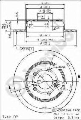 BRECO BS7636 гальмівний диск