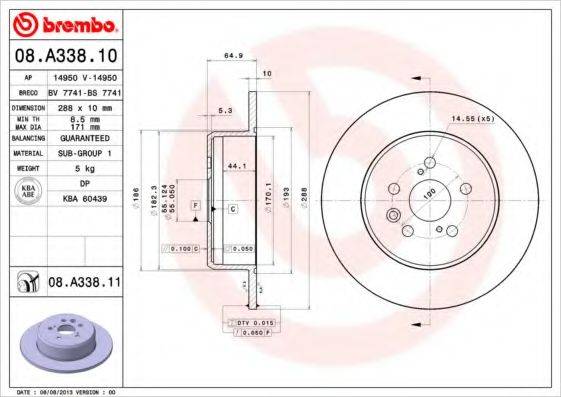 BRECO BS7741 гальмівний диск