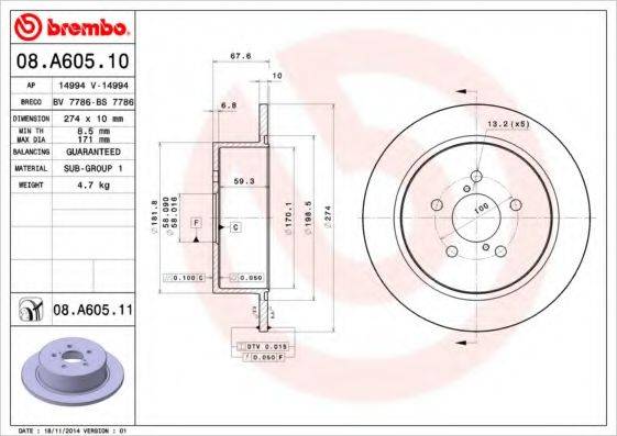 BRECO BS7786 гальмівний диск