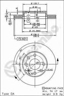 BRECO BS7873 гальмівний диск