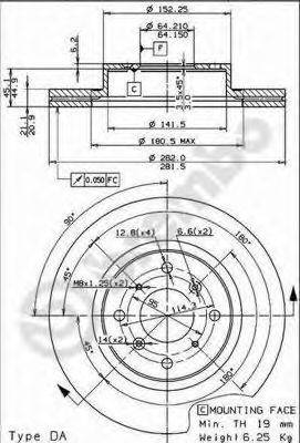 BRECO BS7985 гальмівний диск