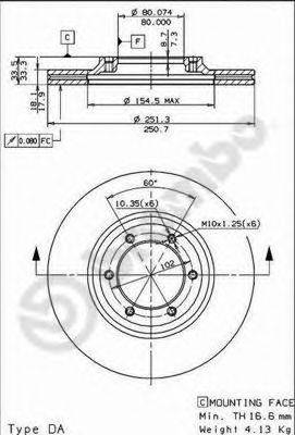 BRECO BS8036 гальмівний диск