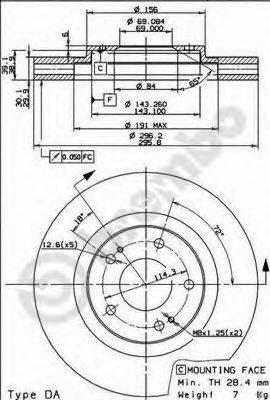 BRECO BS8482 гальмівний диск