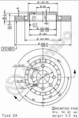 BRECO BS8523 гальмівний диск