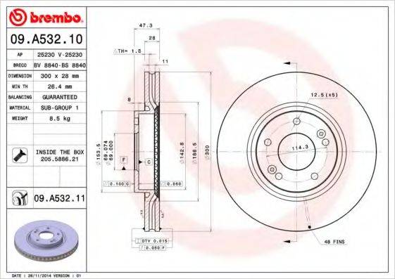 BRECO BS8840 гальмівний диск