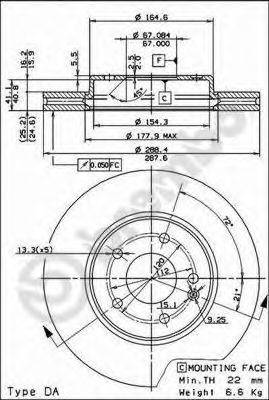 BRECO BV8219 гальмівний диск