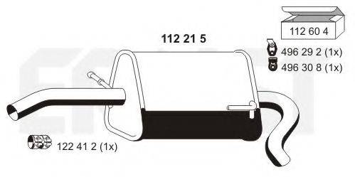 ERNST 112215 Глушник вихлопних газів кінцевий