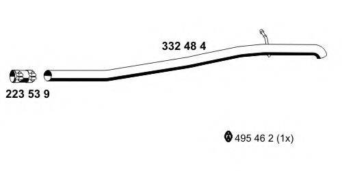 ERNST 332484 Труба вихлопного газу