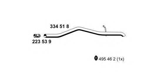 ERNST 334518 Труба вихлопного газу