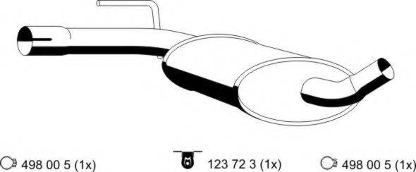 ERNST 133135 Середній глушник вихлопних газів