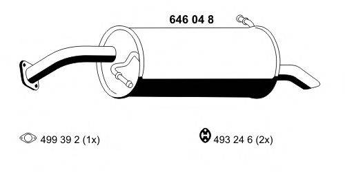 ERNST 646048 Глушник вихлопних газів кінцевий