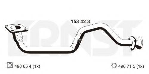 ERNST 153423 труба вихлопного газу; Ремонтна трубка, каталізатор