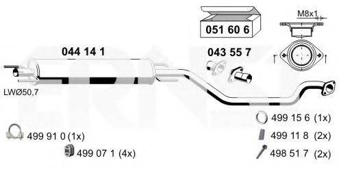 ERNST 044141 Середній глушник вихлопних газів