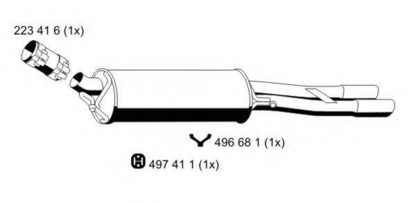 ERNST 243179 Глушник вихлопних газів кінцевий