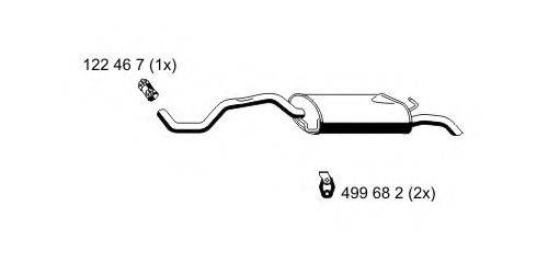 ERNST 121156 Глушник вихлопних газів кінцевий