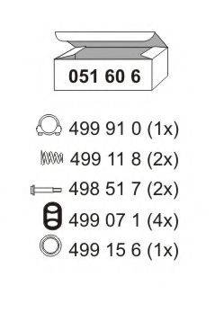 ERNST 051606 Монтажний комплект, глушник