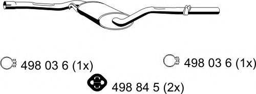 ERNST 123020 Середній глушник вихлопних газів
