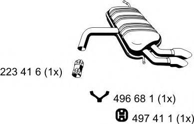 ERNST 202190 Глушник вихлопних газів кінцевий