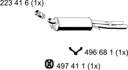 ERNST 243131 Глушник вихлопних газів кінцевий