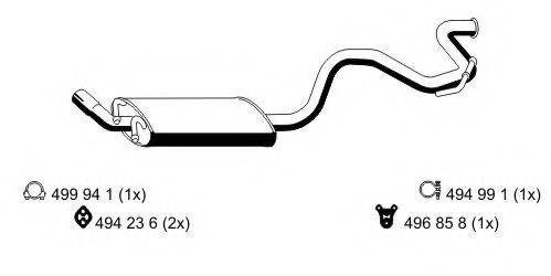 ERNST 330015 Глушник вихлопних газів кінцевий