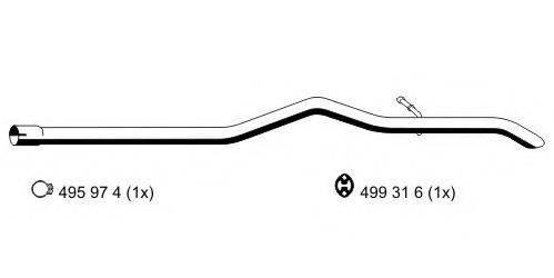 ERNST 330510 Труба вихлопного газу