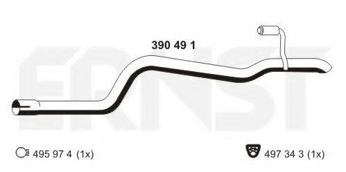 ERNST 390491 Труба вихлопного газу