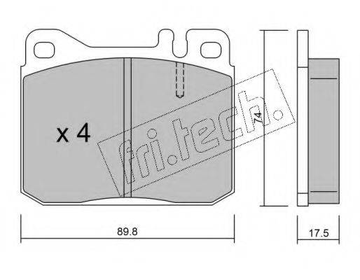 FRI.TECH. 0131 Комплект гальмівних колодок, дискове гальмо