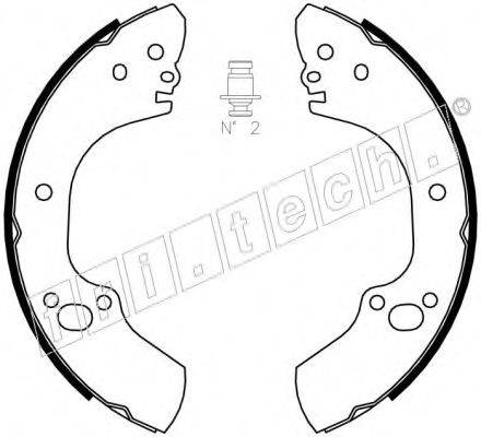 FRI.TECH. 1073170 Комплект гальмівних колодок