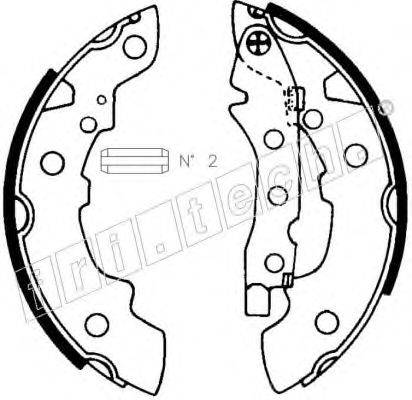 FRI.TECH. 1088209 Комплект гальмівних колодок