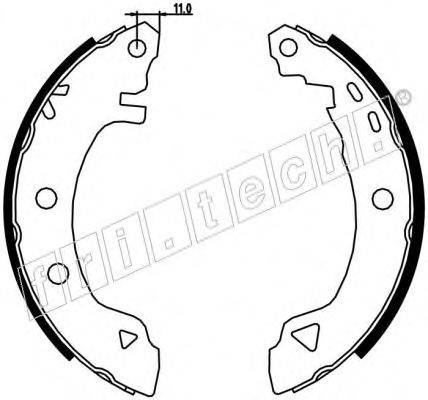 FRI.TECH. 17150 Комплект гальмівних колодок
