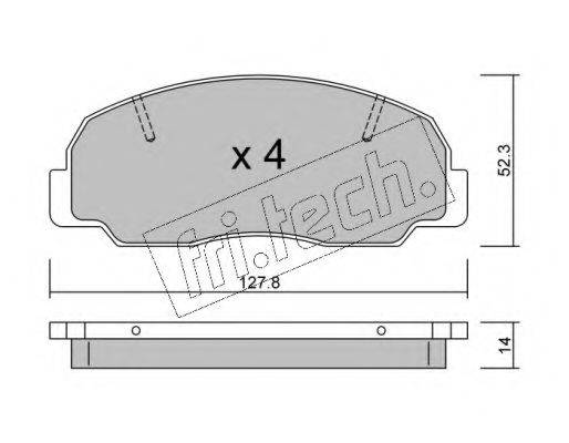 FRI.TECH. 2480 Комплект гальмівних колодок, дискове гальмо