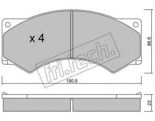 FRI.TECH. 5950 Комплект гальмівних колодок, дискове гальмо