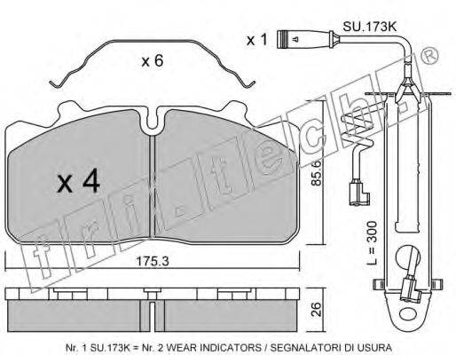 FRI.TECH. 5981W Комплект гальмівних колодок, дискове гальмо