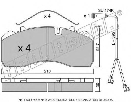 FRI.TECH. 6001W Комплект гальмівних колодок, дискове гальмо