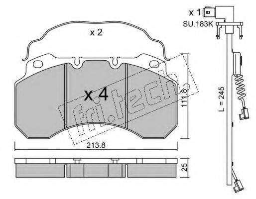 FRI.TECH. 6040W Комплект гальмівних колодок, дискове гальмо