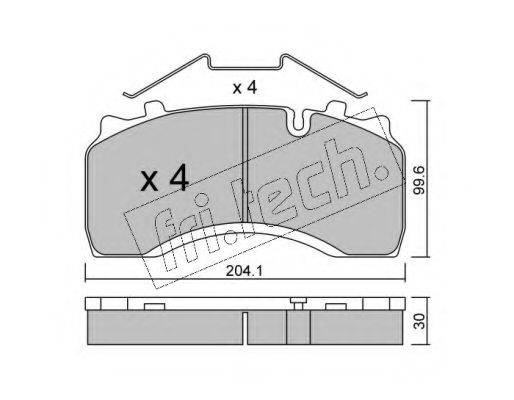 FRI.TECH. 6060 Комплект гальмівних колодок, дискове гальмо