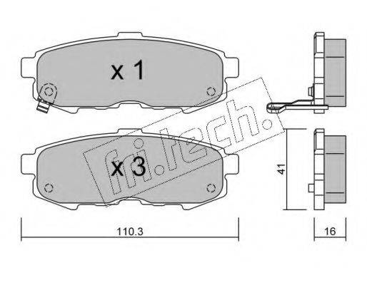 FRI.TECH. 7510 Комплект гальмівних колодок, дискове гальмо